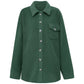 Women's Solid Color Fashion Lapel Plush Loose Jacket