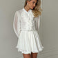 Robe courte à volants pour femme