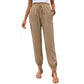 Pantalon skinny à lacets et taille élastique pour femme