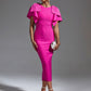 Irregular Knitting Handmade Lotus Leaf Beaded Slim Fit Dress