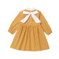 Fashion New Style Yellow Bow Girl's Western Dress