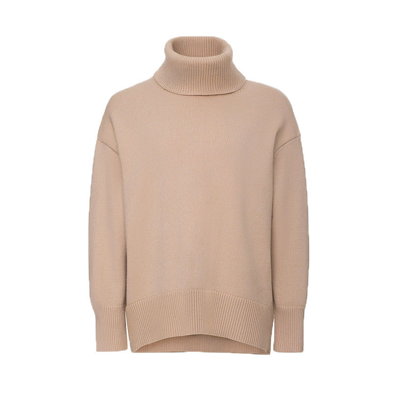 Pull à col roulé uni tendance pour femme