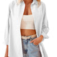 Women's Fashion Casual Solid Color Single-breasted Long Sleeve Shirt