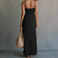 Elegant Casual Split-neck Slip Dress