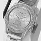 Women's Three-eye Quartz Diamond-embedded Watch