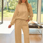 Women's Casual Hooded Long Sleeve Pullover Sweatshirt And Sweatpants Suit