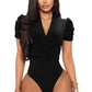 Waist-tight Briefs Top Sleeve Folding Jumpsuit Women's Clothing