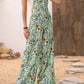 Cross-border Floral Print Button Wide Leg Jumpsuit Sale In Stock