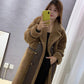 Double Breasted Lamb Fur Coat