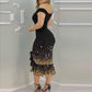 Women's Fashion Graceful Personality Ruffled Dress
