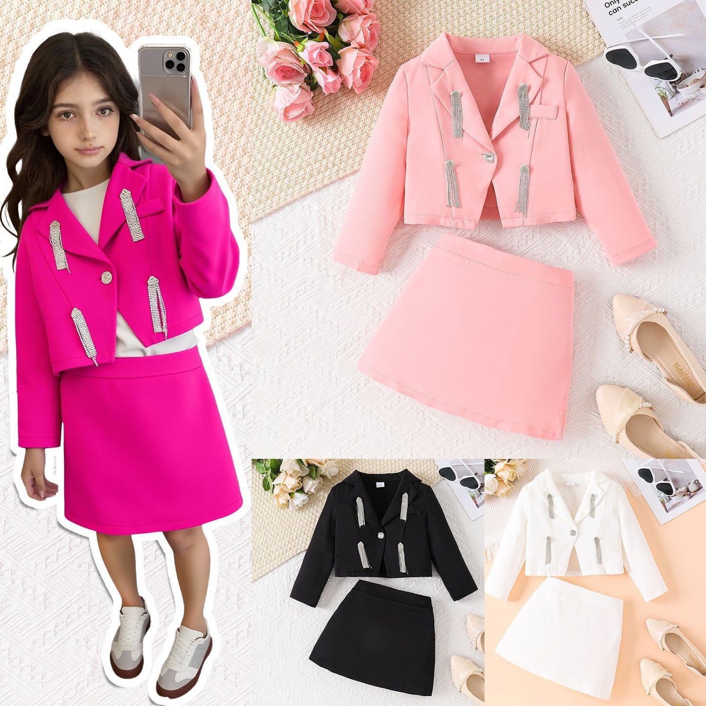 Suit Style Two-piece Dress Set
