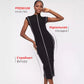 European And American Knitted Striped Dress