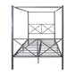 Metal Canopy Bed Frame, Platform Bed Frame With X Shaped Frame Full Black
