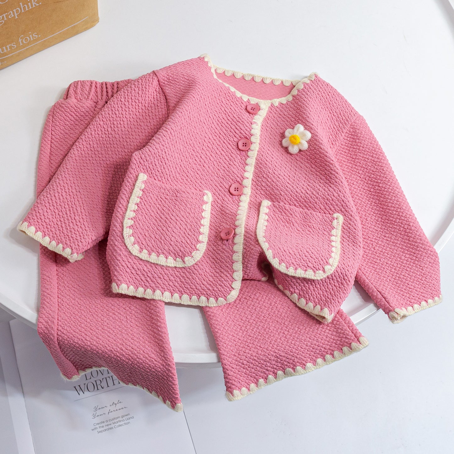 Ensemble deux pièces mode printemps-automne pour filles