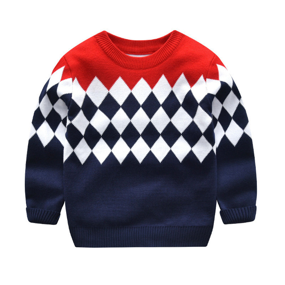 Trendy Children's Sweater Double Layer Thickening