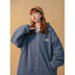 Unisex Color Matching Plaid Loose Long-sleeved Hooded Loose Double-sided Coat