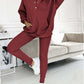 Women's Solid Color Vest Hoodie And Pants Set