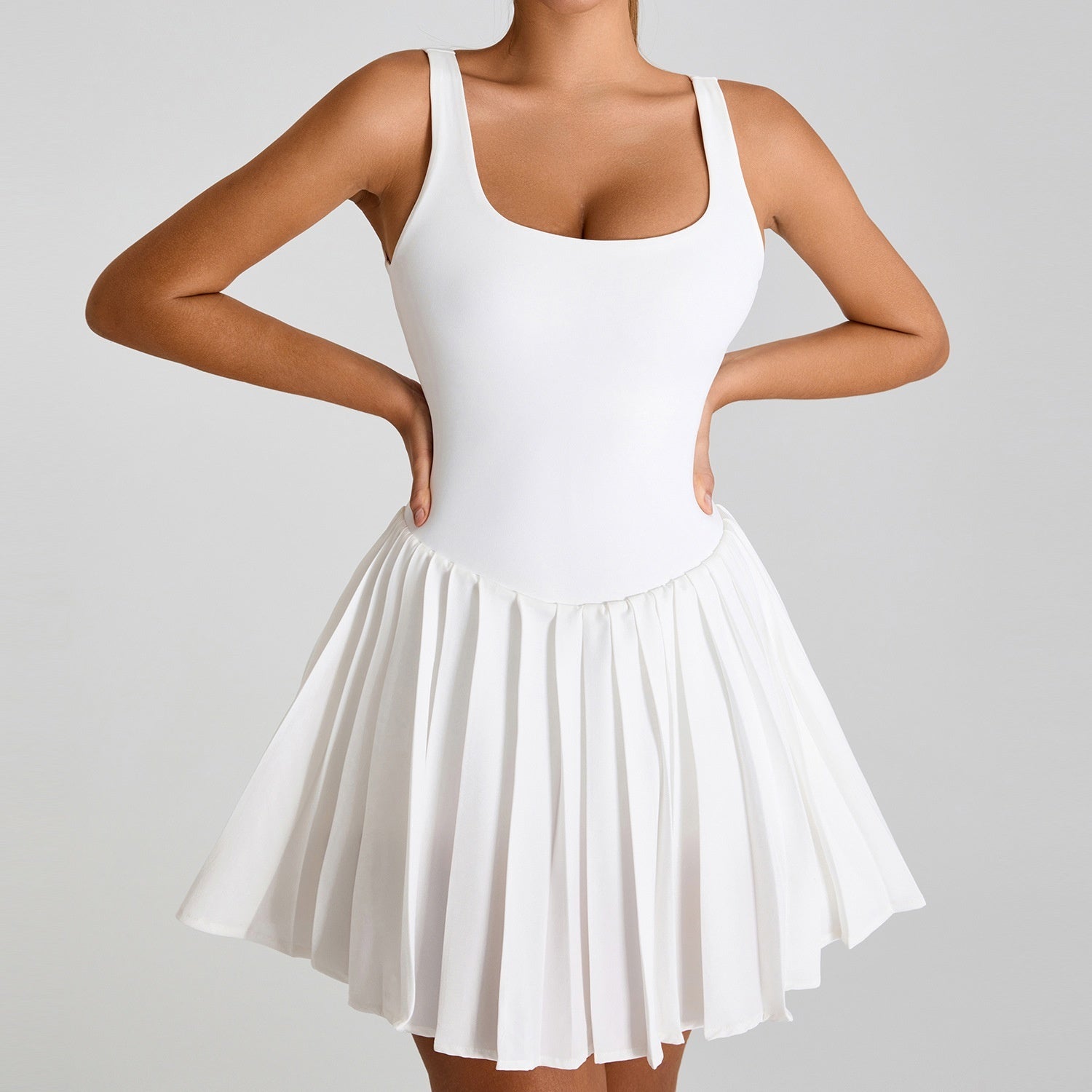 Backless Back-beautifying Sports Dress Women's Anti-exposure Yoga Skirt