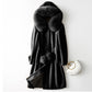 Fashion New Product Fur Women's Mid-length Slim Coat
