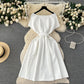 Chic Dress With A Bow-tie Waist Tie
