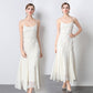 French Style Machine Embroidery Rose Flower Sling Dress