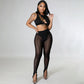 Leggings transparents en maille fine pour femmes