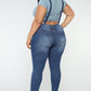 European And American Plus Size Elastic Ripped Overalls