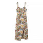 Women's Vacation Style Printed Tie-front Slit Dress