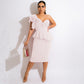 Robe décontractée à manches longues et col rond pour femme