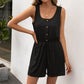 Casual Pullover Vest Jumpsuit Casual Sleeveless Waist