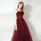 Robe de mariée pour femme, jupe mi-longue rouge