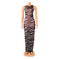 Mesh See-Through Sleeveless Dress