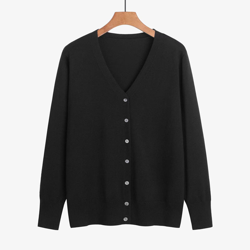 Autumn And Winter New V-neck Knitwear Long-sleeved Cardigan