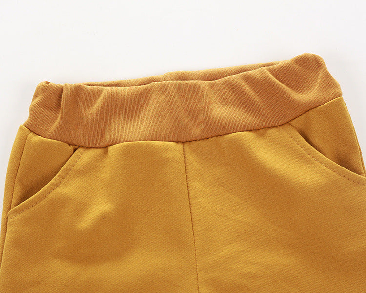 Pull à manches longues décontracté pour enfants, pantalon de survêtement pour petits enfants