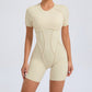 Backless Short Sleeve One-piece
