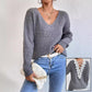 Pull col V pour femme, vêtement d'hiver style streetwear, style années 2000, style bandage, en cachemire, de haute qualité, tendance