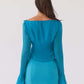 New Tassel Lace Long-sleeved Hip Skirt Suit