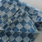 Combinaison à carreaux avec double poche et revers, pantalon à manches longues et salopette pour enfant