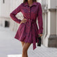 A Red Leopard-print Dress With A Distinct French Flair Exuding Understated Luxury