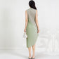 Fashionable Elegant Skirt With Half Turtleneck