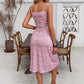 Womens Floral Slip Dress With Side Slit