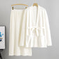 Knitted Skirt Two-piece Pleated Long Skirt Fashion Suit