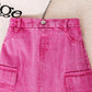 Knot Temperament Top Denim Shorts Set