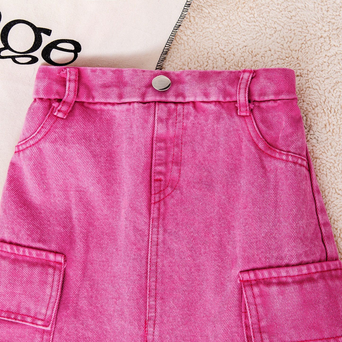 Knot Temperament Top Denim Shorts Set