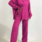 Women's Shirt Collar Loose Cardigan Long-sleeve Suit