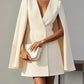Commuter Double Breasted Shawl Cape Suit Dress