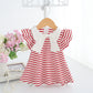 Children's Clothing 0-3 Years Old Striped High-quality Cotton Dress