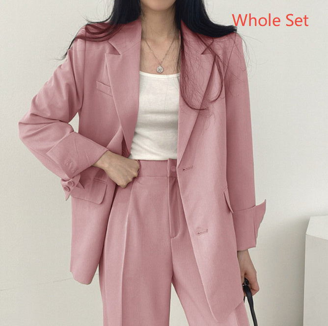 Pink Suit Jacket Spring Autumn Women's Design Sense Niche
