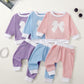 Ensemble pull gaufré imprimé pour fille