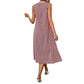 European And American Fashion Commuter Round Neck Sleeveless Dress Women